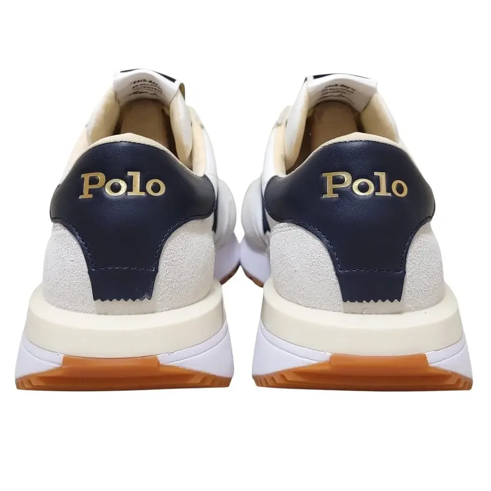 Polo Ralph Lauren Train 89 Low Top Sneakers Size US 9D White Navy Blue